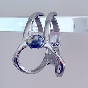 WHBM Silver & Blue Asymmetrical Cuff